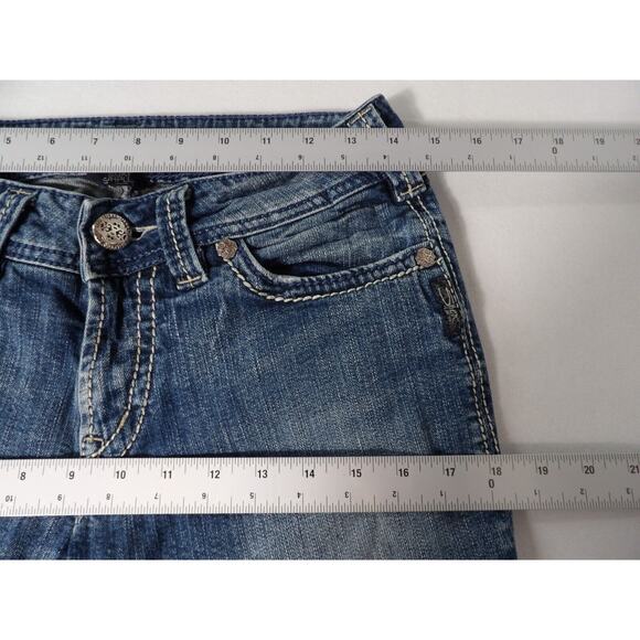 Silver Jeans Suki Surplus Sz 28x32 Y2K Grunge Rockabilly Thick Stitch Boot Cut - Picture 13 of 16